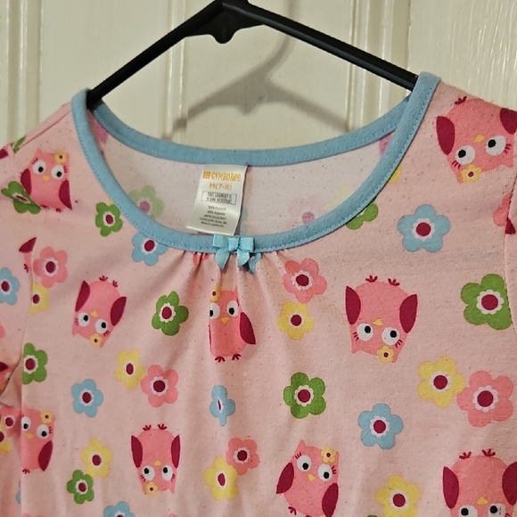 Gymboree Pink Owl and Flower Nightgown Girls 7/8 - Picture 2 of 7
